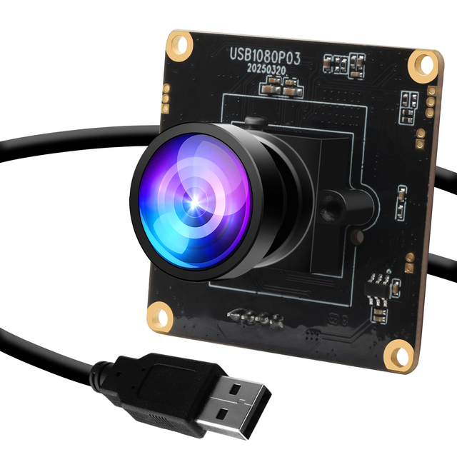ELP Ultra Low Light USB Security Camera Module 0.0001 Lux H.264 HDR Webcam Module with Star Light Sensor for OEM ODM