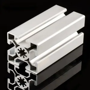 Extrusion d'aluminium à fente de 10mm perfil de aluminio 50x50 angulo de aluminio dans le profil de bâtiment industriel