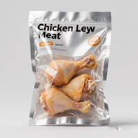 Sac sous vide avec impression personnalisée finition brillante sac en mylar de qualité alimentaire étanche à l'humidité et anti-corrosion pour viande de cuisse de poulet