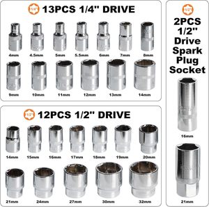 82 pcs chuyên nghiệp sửa chữa xe cơ khí Ổ Cắm Công cụ Kit <span class=keywords><strong>Set</strong></span> hand-Powered cờ lê Ratchet pawl Ổ cắm cờ lê trường hợp khó khăn - Product Image 5