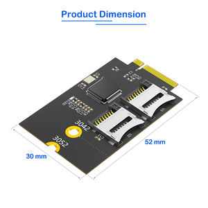 NEU 3042/3052 M.2 B-Key USB-Bus zu Dual Micro SD TF Karten T-Flash Leser Adapter Riser-Karte M2 NGFF Key-B WWAN Steckplatz für Laptop PC - Product Image 3