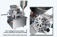 Machine de remplissage et de scellage automatique de gobelets à lait, jus et eau, électrique, PLC, haute précision