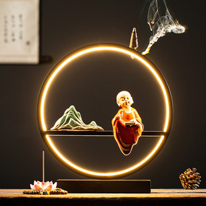 <span class=keywords><strong>Encens</strong></span> à reflux néo-chinois Zen-Anneau de lampe créatif en céramique Little Daruma Water Drop Sansheng Ornement pour la décoration intérieure - Product Image 6
