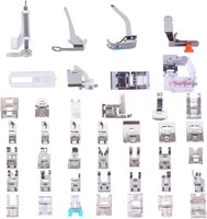 Ensemble de pieds-de-biche multifonctionnels pour machine à coudre automatique, 32 pièces, compatible avec les machines domestiques, pour la couture et le quilting DIY