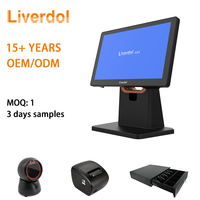 Sistema POS Android de 15.6 Pulgadas Todo en Uno, Terminal con Pantalla Táctil Capacitiva, Wi-Fi 6, Bluetooth 5.2, Resolución Full HD, 1 Año de Garantía