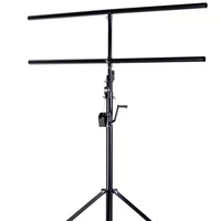 Soporte de Iluminación Plegable de Hierro de 4m con Manivela, Estructura Modular, Capacidad de Carga de 60kg para Eventos de DJ y Discotecas