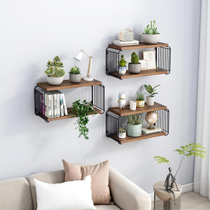 Ensemble de 2 tables de chevet flottantes, étagères murales pour chambre à coucher, salon, salle de bain, cuisine - Product Image 6