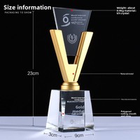 Trofeo de Cristal Colorido Personalizado con Grabado - Trofeo Conmemorativo Hecho en China para el Honor Creativo del Tatuaje de la Suegra