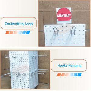 Support de panneau perforé 4 côtés personnalisé support rotatif de dessus de table support de fer <span class=keywords><strong>autocollant</strong></span> <span class=keywords><strong>crochet</strong></span> affichage Spinner - Product Image 5