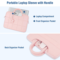 Étui pour ordinateur portable chaud de 15 à 16 pouces, housse rembourrée pour ordinateur portable compatible avec MacBook Pro 16, sac pour ordinateur portable matelassé avec poignée, motif floral