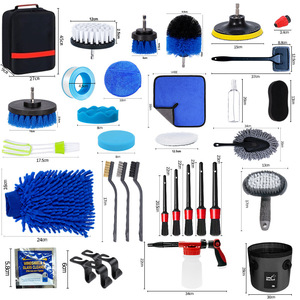 Car Wash Tool Kit 42-Piece With Foam <b>Spray</b> Bottle Brush Towel Interior Exterior Cleaning <b>Set</b> - Product Image 1