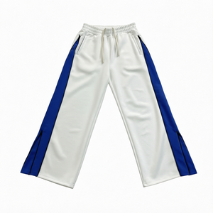 <b>Men's</b> Black Sweatpants With <b>White</b> Side Stripe Elastic Waist Drawstring Casual Pants Spring Wear - Product Image 2