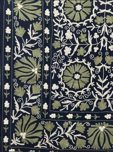Hermosa Manta Bordada a Mano con Diseño Floral de Bukhara, Sábana, Cubrecama, Tapiz Decorativo para Colgar en la Pared, Venta al Por Mayor B2B - Product Image 2