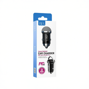 Chargeur de voiture SA0069 avec port USB Type C et USB A, charge rapide 48W pour voitures - Product Image 2