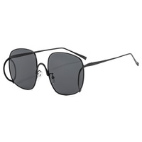 UNOC 2026 Nouvelles Lunettes de Soleil Tendance Luxe Classiques Surdimensionnées Irrégulières UV400 Monture Métallique pour Hommes et Femmes