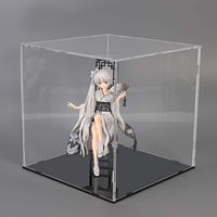 Vitrine moderne en acrylique transparent anti-poussière boîte en acrylique transparente pour le stockage à domicile de poupée modèle Statue 1 pouce assemblage