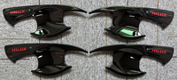 Kit de garnitures de carrosserie noir brillant pour Toyota Hilux 4x4 (2021, 2022, 2023) - Ensemble complet de 6 pièces - Accessoires automobiles