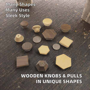 Modern Adjustable Different Shape Wooden Cabinet <b>Knob</b> <b>Drawer</b> <b>Pulls</b> <b>and</b> Furniture Wall Hooks for Kitchen Bedroom Bathroom - Product Image 2