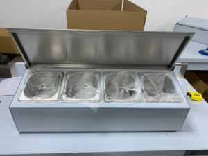 Caja de Condimentos de Acero Inoxidable con Múltiples Compartimentos y Tapa Abatible Antipolvo, Juego de Recipientes para Condimentos de Cocina para Restaurantes y Servicios de Catering - Product Image 5