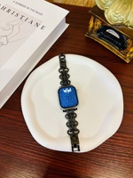 Bracelet de montre en or personnalisé de luxe pour Apple Watch 8 7 41 45mm 6 5 4 Bracelet en acier inoxydable pour femmes pour bracelet IWatch