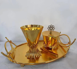 Venta caliente adornos de mesa de lujo ligeros quemadores de incienso adornos de quemador de incienso árabe de Oriente Medio - Product Image 2