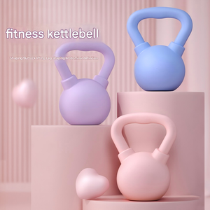 Nouvelle Kettlebell colorée en PVC respirant pour squats, haltères de <span class=keywords><strong>musculation</strong></span>, exercices de force, revêtement en poudre - Product Image 2