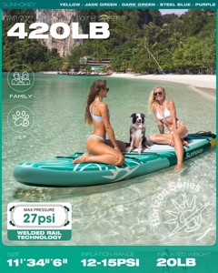 Fast Shipping New Arrival Stand up Paddle Board Ultra Stable 34'' <b>Inflatable</b> Sup With Heat Sealing Technology SH07/9 High-Qualit - Product Image 5