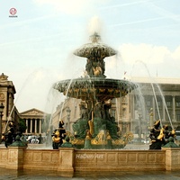 Jardin extérieur Grande statue en laiton Fontaine d'eau en bronze pour place de la Concorde