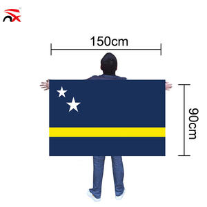 Bandera Nacional de Curazao de 90*150cm al por Mayor, Capa de Fanáticos del Fútbol, Bandera de Poliéster para Fanáticos, Bandera Corporal de Curazao para Partidos de Fútbol - Product Image 2