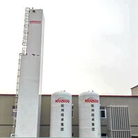 Usine d'oxygène liquide NUZHUO, capacité 50 m3/h, pureté de l'LOX 99,6 %, avec réservoir de produit O2 liquide