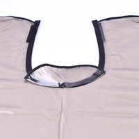 Cape de coupe de cheveux courte marron, imperméable, pour salon, fournie directement par le fabricant Wanmei, avec impression personnalisée, pour la coloration des cheveux.