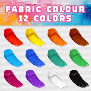 Panwenbo, pintura de <span class=keywords><strong>tela</strong></span> de arte suave permanente resistente a la decoloración, juego de pintura de <span class=keywords><strong>tela</strong></span> textil no tóxica <span class=keywords><strong>para</strong></span> ropa, camisetas, zapatos, pantalones vaqueros, bolsos - Product Image 2