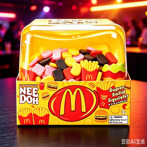 NUEVO Juguete Antiestrés Suave para Aliviar la Ansiedad, Cubo Grande de <span class=keywords><strong>McDonald</strong></span>'s, Juguete Blando para Apretar y Aliviar el Estrés - Product Image 3
