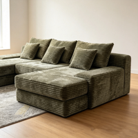 Juego de Sofá Cama Plegable con Relleno de Esponja para Sala de Estar, Sofá Esquinero Tipo Futón para Invitados