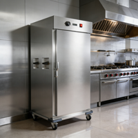 Chariot de service isotherme en acier inoxydable pour banquets, capacité 150L, contrôle de température 50-70°C, pour hôtels