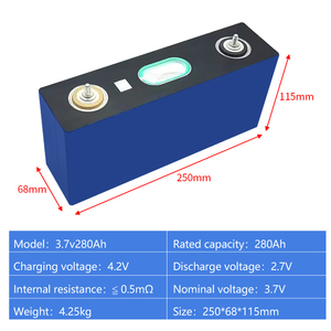 แบตเตอรี่แบบแท่งปริซึม NMC 3.7v CATL 280Ah ชาร์จได้ พร้อมแคโทด สำหรับเก็บพลังงานแสงอาทิตย์ - Product Image 2