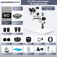 Microscope stéréoscopique trinoculaire SZM7050 avec zoom 3,5-100X, adapté à la réparation de téléphones portables, à l'évaluation de montres et à l'imagerie numérique
