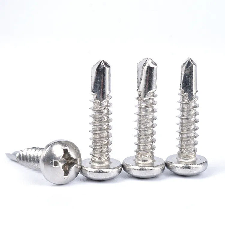 Stainless steel large round head drilling screw 410 drilling tail self tapping screw M4.2 roofing screws with washer 90mm roofing nails