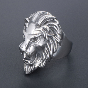 Lion Head <b>Ring</b> <b>Titanium</b> Steel Men's Animal Design SA872 Jewelry Gift - Product Image 4