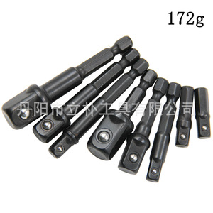 Mr Drill Hex Key Bit Set 8 Pc Black Hex Shank Impact Driver Compatible Chromium Vanadium Steel Socket Adapter Rods - Product Image 5
