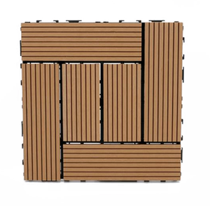 Baldosas de Plástico Compuesto WPC para Balcón y Jardín, Baldosas de Terraza DIY de 300*300 mm, Baldosas de Suelo Exterior Enclavables - Product Image 1