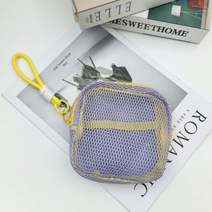 Sac en nylon à fermeture éclair en maille style Dopamine, sac de rangement cosmétique, porte-monnaie portable, petit et tendance - Product Image 6