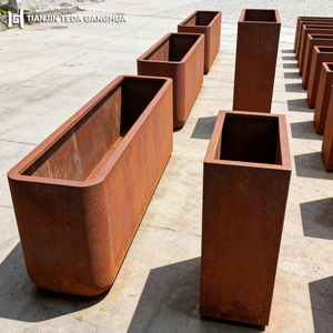 Fioriera in Acciaio Corten e Bordura per <span class=keywords><strong>Giardino</strong></span> in Acciaio Corten, Design Personalizzato Tagliato al Laser, Acciaio Resistente agli Agenti Atmosferici ASTM A242 - Product Image 2