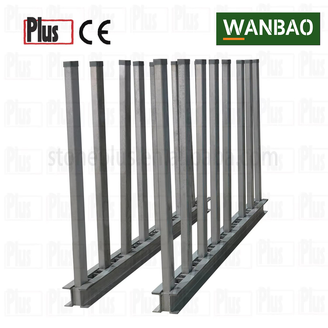 Stoneplus Machinery Adjustable Warehouse Tile Quartz Granite Marble Stone Slab Display Stand Steel Core Storage Rack