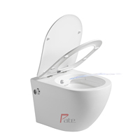 Nouveau design cuvette de toilette suspendue ronde haut de gamme toilettes suspendues avec bidet intégré
