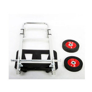 अनुकूलन योग्य पोर्टेबल फोल्डिंग एल्यूमीनियम ट्रॉली प्लेटफॉर्म ओएम हैंड कार्ट गार्डन उपकरण परिवहन दो पहिया लॉक योग्य - Product Image 3