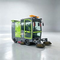 Balayeuse autoportée pour voirie et parkings commerciaux avec brosse, longue autonomie de batterie, utilisation facile, machine de nettoyage de voirie