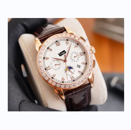 High quality Designer Men leather strap watch Luxury Fashion Waterproof Automatic Mechanical Watches