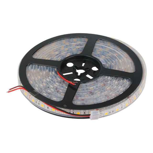 Hot Selling Outdoor Decoration Flex LED Strip Light SMD5050 Warm White DC12V DC24V 5m Length ROHS Certified Auto Color PVC PCB