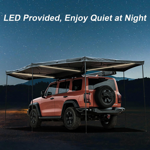 <span class=keywords><strong>Accessoires</strong></span> de survol de terrains accidentés, auvent latéral pour véhicule, 360 degrés, quatre saisons, imperméable, 4x4, autoportant, sans pieds, toile, 270 degrés, extension de voiture - Product Image 3